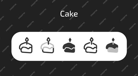 iconos de pastel en diferentes estilos, incluyendo iOS