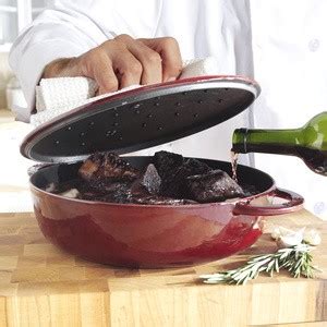 Esquema visual que muestra los dos procesos del braseado: sellado a fuego alto y cocción lenta en líquido