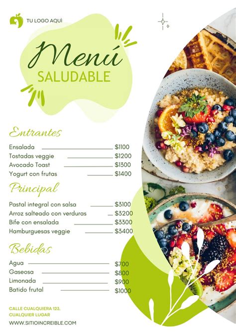 Tablón informativo escolar con menú del día y fotos de ensaladas