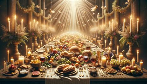 Imagen representativa de un banquete abundante simbolizando éxito y bienestar social.