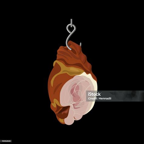 Ilustración de un jamón curado artesanalmente con ingredientes naturales.