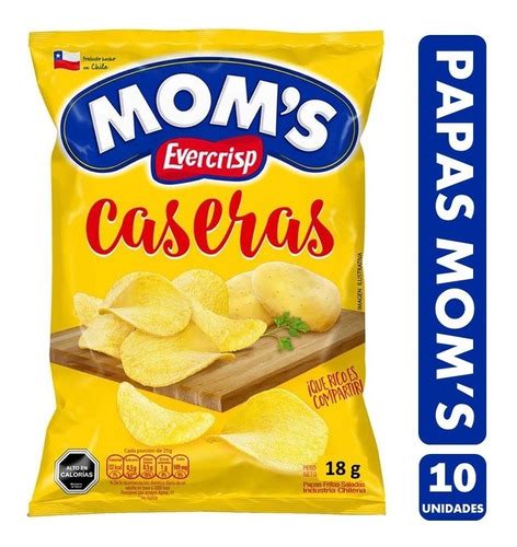 Imagen de un paquete de Papas Fritas Mom's de Evercrisp, mostrando su diseño y presentación.