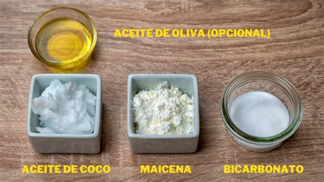 Esquema de ingredientes naturales para desodorante casero: manteca de karité, aceite de almendras, arcilla y aceites esenciales