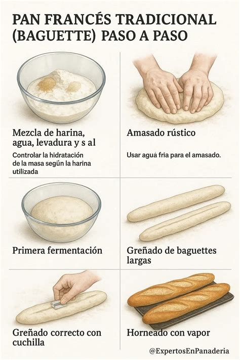 Infografía mostrando los ingredientes clave para el pan amasado