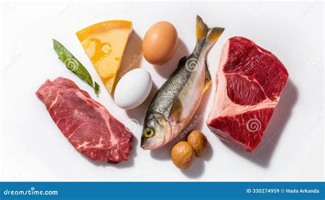 Fotografía profesional de ingredientes frescos: huevos, legumbres variadas, carnes y pescados azules