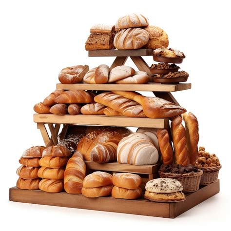 Fotografía de un surtido de panes artesanales y pasteles decorados de L'Artisan.