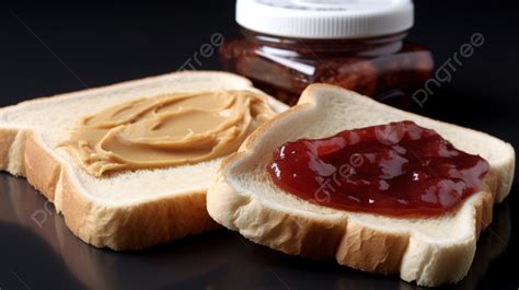 Manos untando mantequilla de maní y mermelada en rebanadas de pan de molde