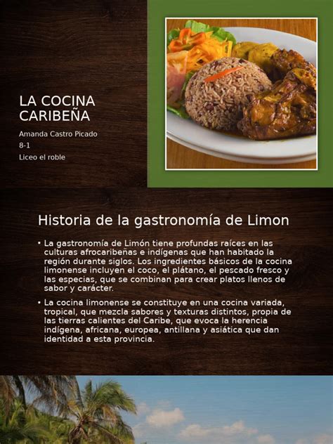 Esquema de las influencias culturales en la cocina caribeña