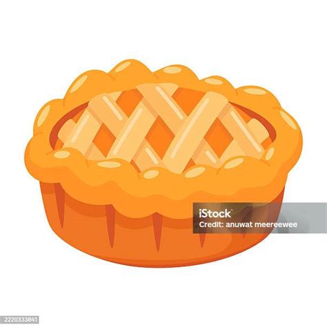 Ilustración de una tarta de manzana casera recién horneada con canela.
