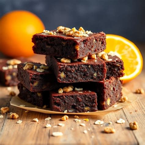 Variaciones de brownies (naranja, nueces, amapola)