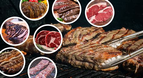 Cortes de carne a la parrilla, con enfoque en la calidad y frescura