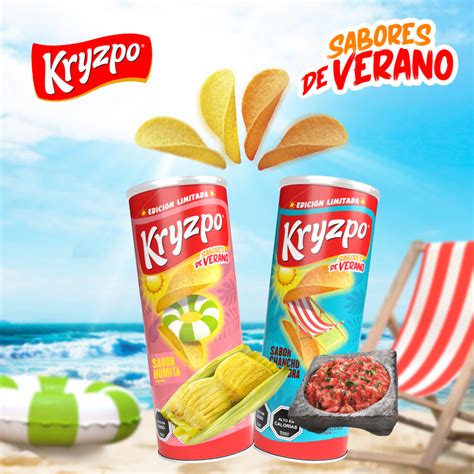 Infografía detallando los ingredientes principales de Kryzpo y su función en la textura del producto.