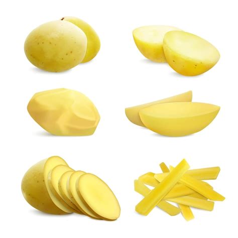 Ilustración de papas cortadas en forma de bastón