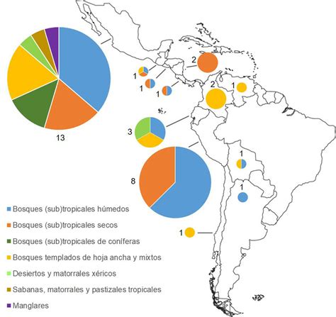 Mapa de la distribución geográfica del chayote en América Latina