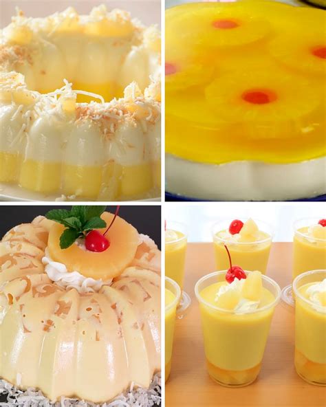 Gelatina de naranja y vainilla cremosa en moldes individuales.