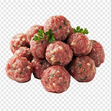 Albóndigas crudas formadas listas para cocinar