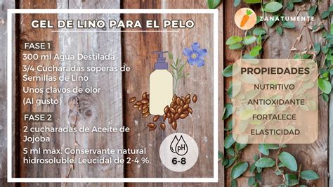 Infografía con los pasos para hacer gel de semillas de lino