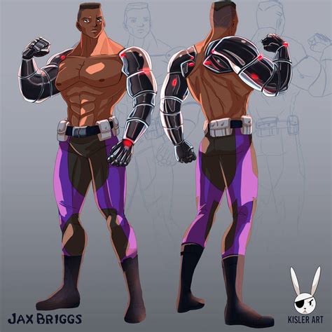 Ilustración de Jax Briggs enfrentándose a Kano, destacando el conflicto personal entre ambos.