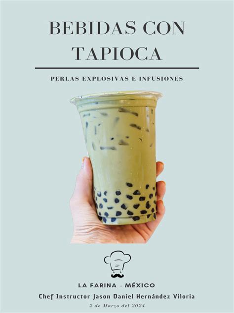 Variedad de postres y bebidas con tapioca