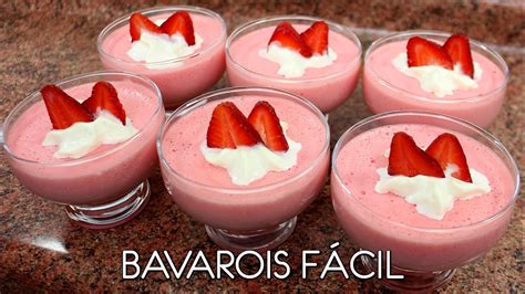 Infografía mostrando diferentes frutas que se pueden usar para hacer bavarois