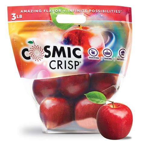 Fotografía de manzanas Cosmic Crisp listas para la venta