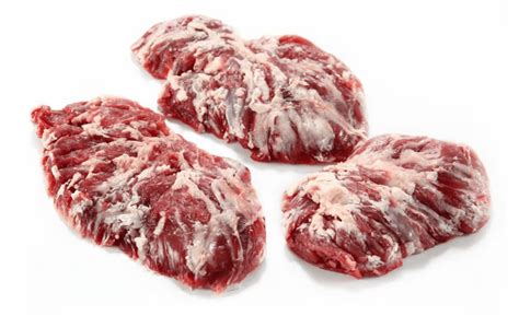 foto de un corte de arañita cruda con buena infiltración de grasa