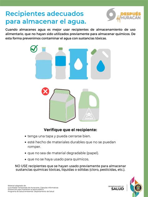 Imágenes de recipientes adecuados para almacenar agua potable.