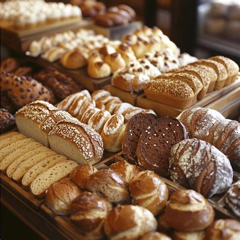 Imagen de una variedad de productos horneados sin gluten hechos con psyllium (pan, galletas, repostería)