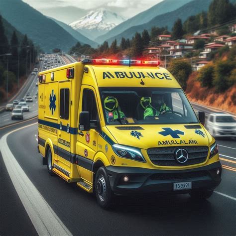 Imagen de una ambulancia 4x4 en zona rural o de obras de modernización hospitalaria