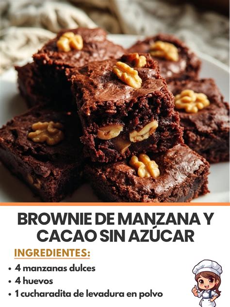 Foto de un brownie de manzana y mantequilla de maní recién horneado