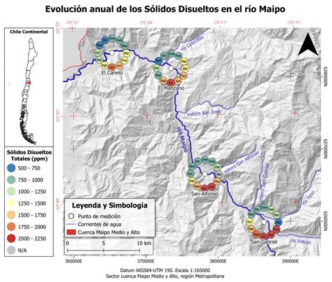 Mapa histórico de la zona del Maipo y los inicios de la Villa San Bernardo en el siglo XIX