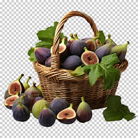 Cesta de higos frescos y maduros