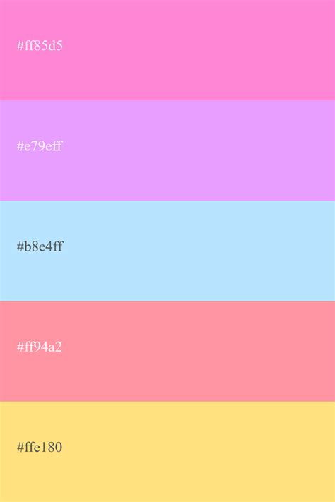 Paleta de colores que muestra la transición de tonos vibrantes a sus versiones pastel.