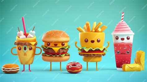 Galletas decoradas como hamburguesas y patatas fritas.