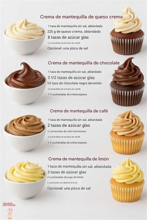 Ingredientes para glaseado de queso crema: queso crema, mantequilla, azúcar glas, extracto de vainilla y crema líquida.
