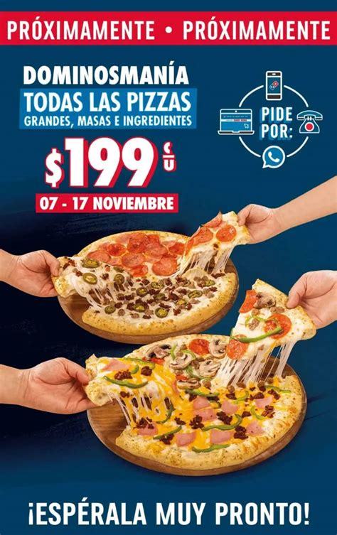 Infografía mostrando la variedad de combos y promociones de Domino's Pizza Iquique
