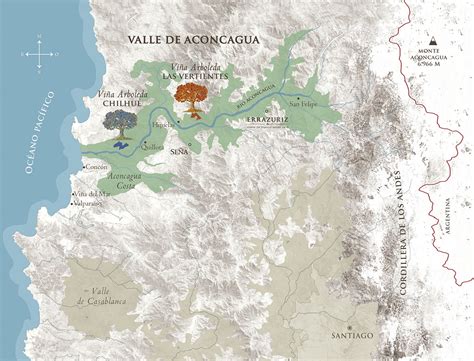 Paisaje del Valle de Aconcagua con huertos de higueras