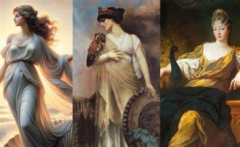 Las diosas Hera, Atenea y Afrodita disputando la manzana