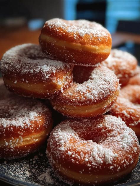 Donas doradas y esponjosas recién salidas del aceite