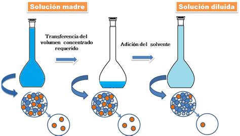 Esquema de cómo se realiza una dilución seriada paso a paso