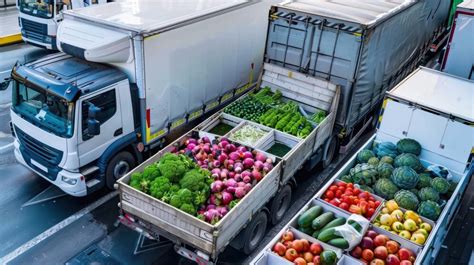 Camiones refrigerados realizando entregas de productos lácteos en diferentes puntos de venta