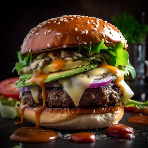 fotografía de una hamburguesa gourmet