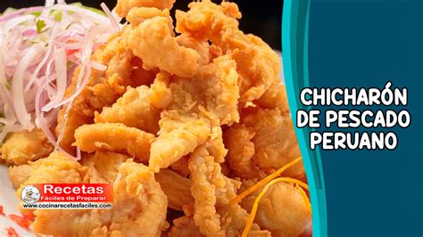 Infografía con los pasos básicos para preparar chicharrón de pescado: marinar, rebozar, freír.