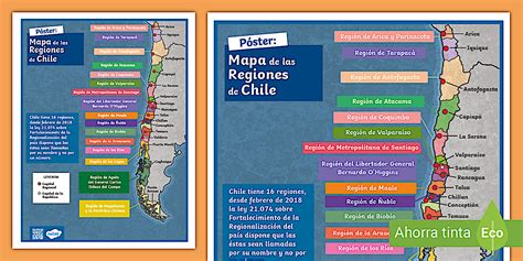 Mapa de Chile con las regiones donde Papa Johns tiene locales