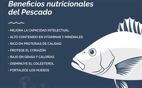 infografía sobre las propiedades nutricionales generales del pescado blanco
