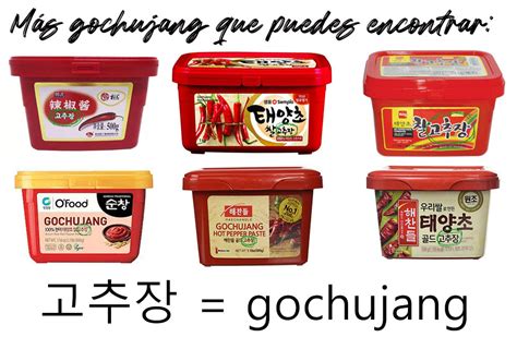 Envase de Gochujang con caracteres coreanos y etiqueta en español, listo para su compra.
