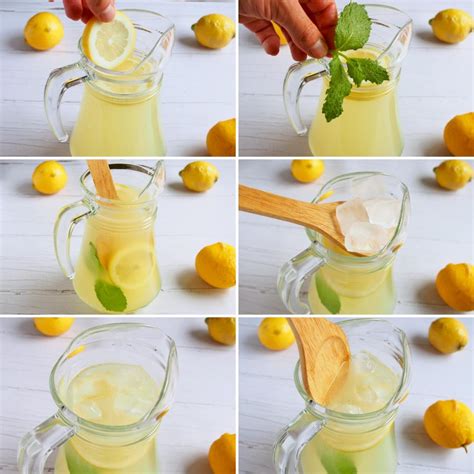 Imagen de limonada griega lista para servir con menta