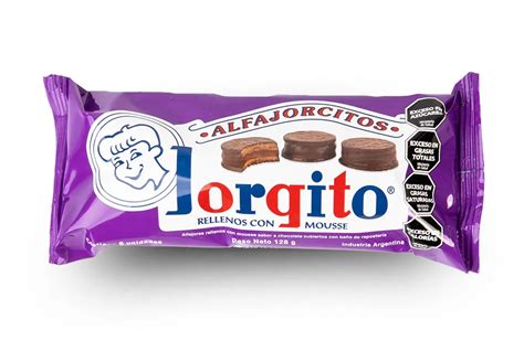 Logo antiguo de Alfajores Jorgito con el niño