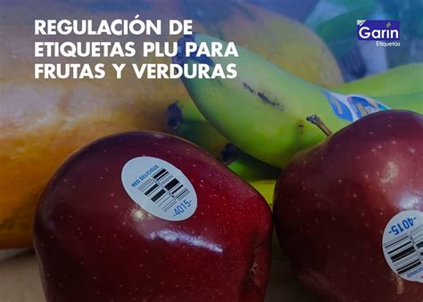 Esquema del sistema PLU en etiquetas de frutas