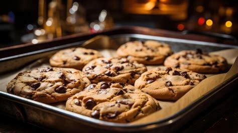 Galletas de chocolate con chispas, recién salidas del horno